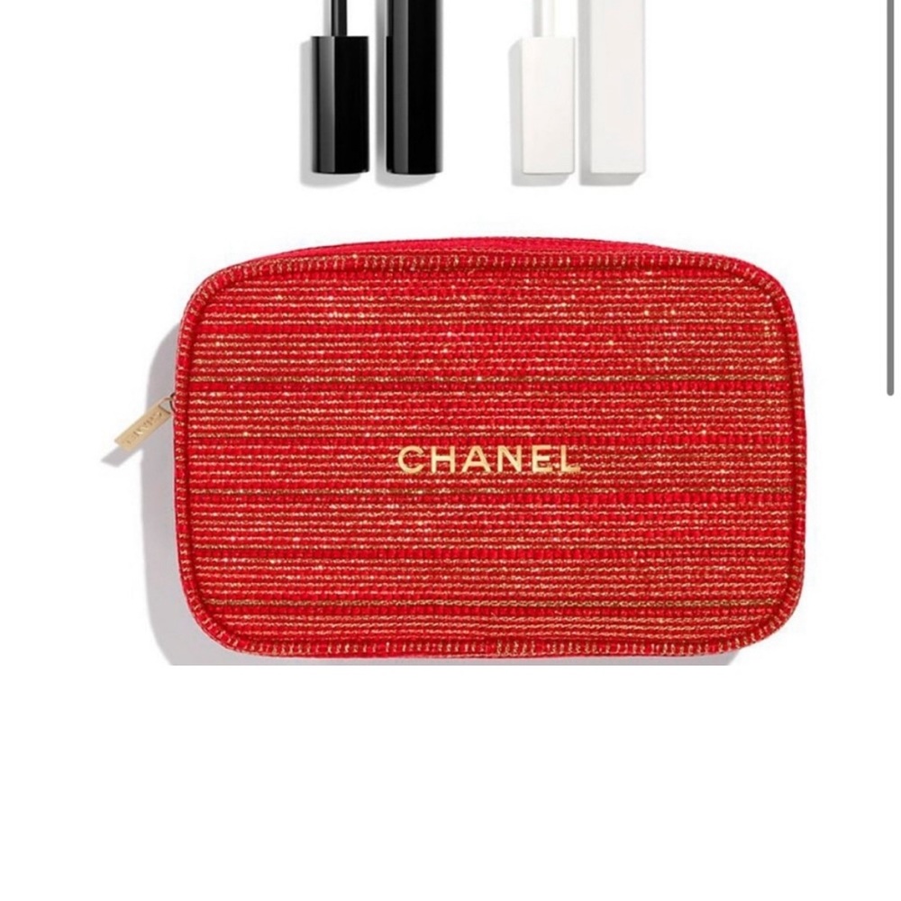 Chanel Red Cosmetic Pouch